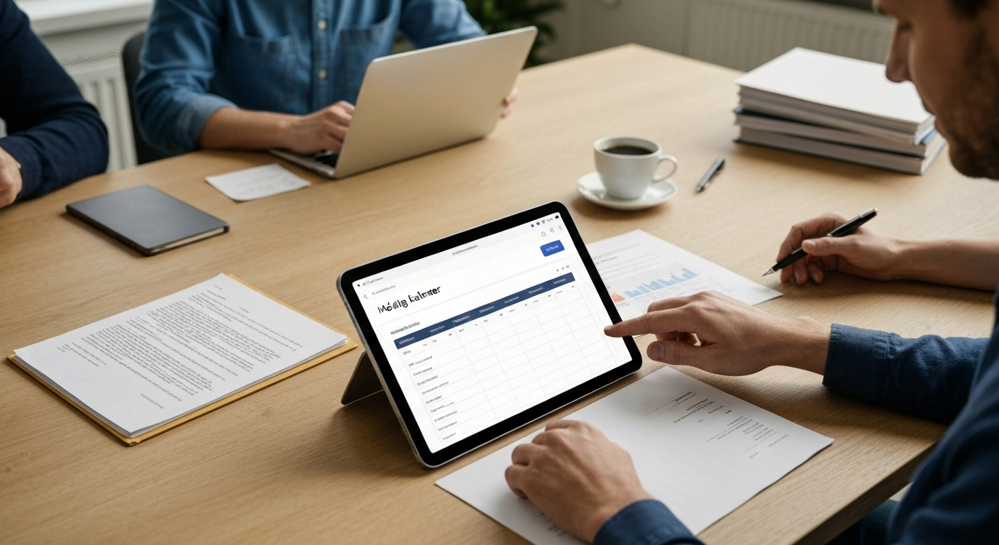 Digital styrelseportal med strukturerade protokoll och mötesagenda på skärm